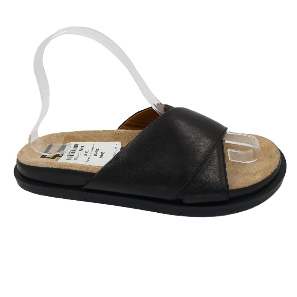 LABUCQ Mo Slide Black Nappa Cross Sandals Women's Sz US:7.5 - EU:38 Retail $350